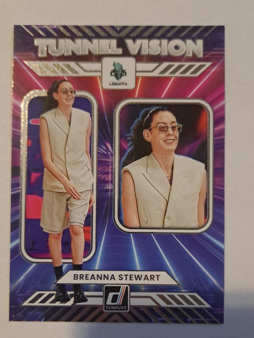 Donruss Breanna Stewart Tunnel Vision Trading Card - Cream & Purple